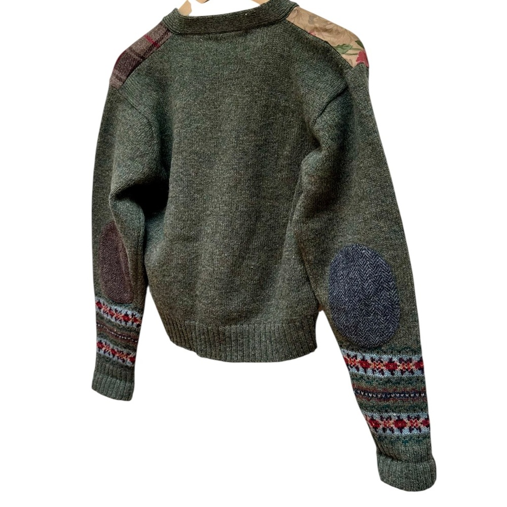 Vintage Ralph Lauren Patchwork Wool Button Cardig… - image 9